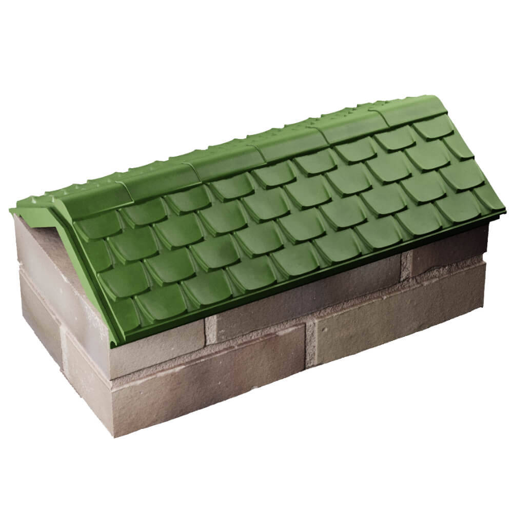 Парапет Zking Эльбрус Зеленый с посадкой на 1 кирпич (255мм) в Новомосковске фото
