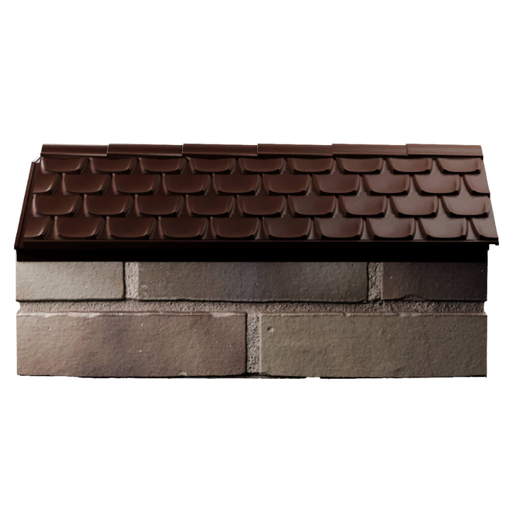 Парапет Zking Эльбрус Коричневый с посадкой на 1 кирпич (255мм) в Новомосковске фото