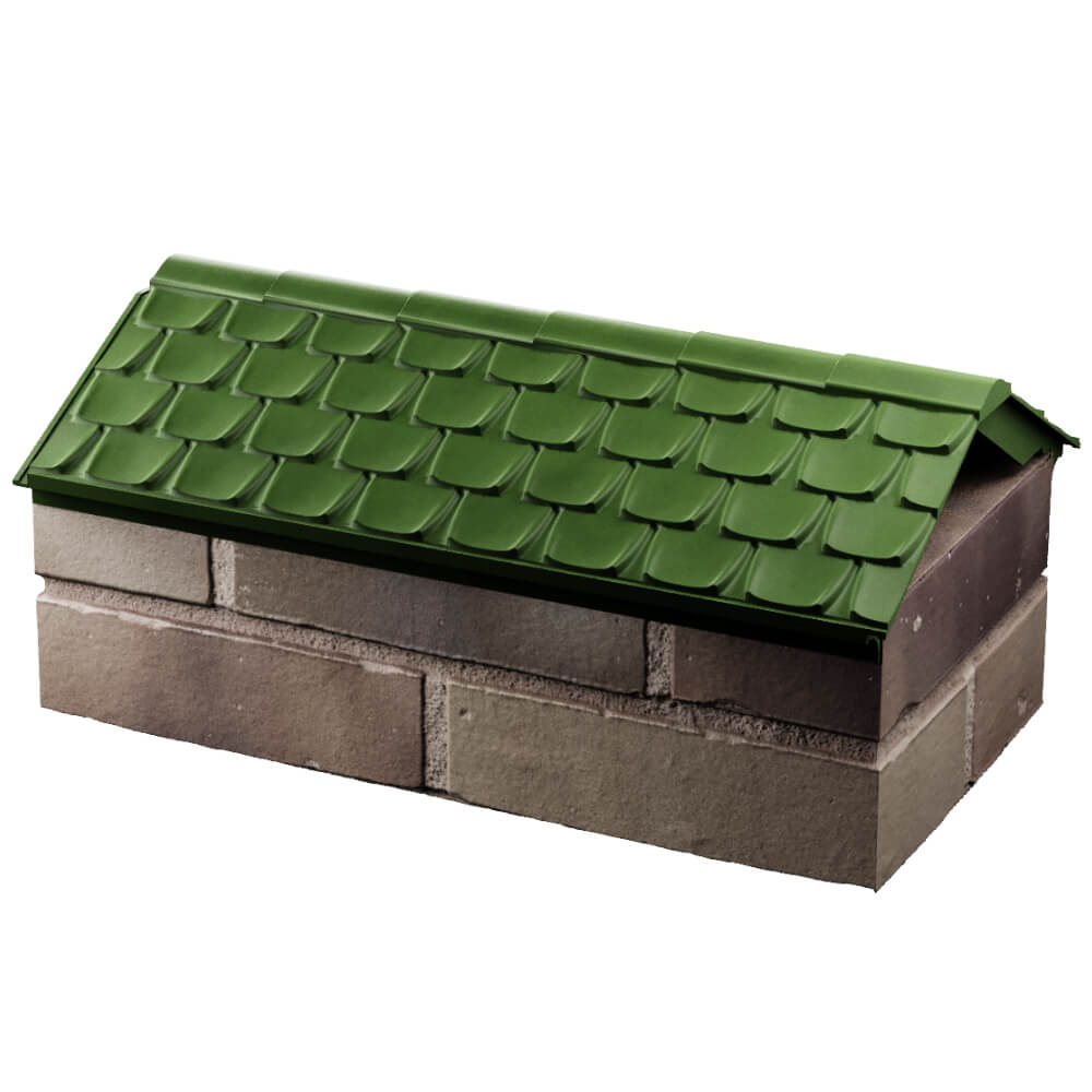 Парапет Zking Эльбрус Зеленый с посадкой на 1 кирпич (255мм) в Новомосковске фото