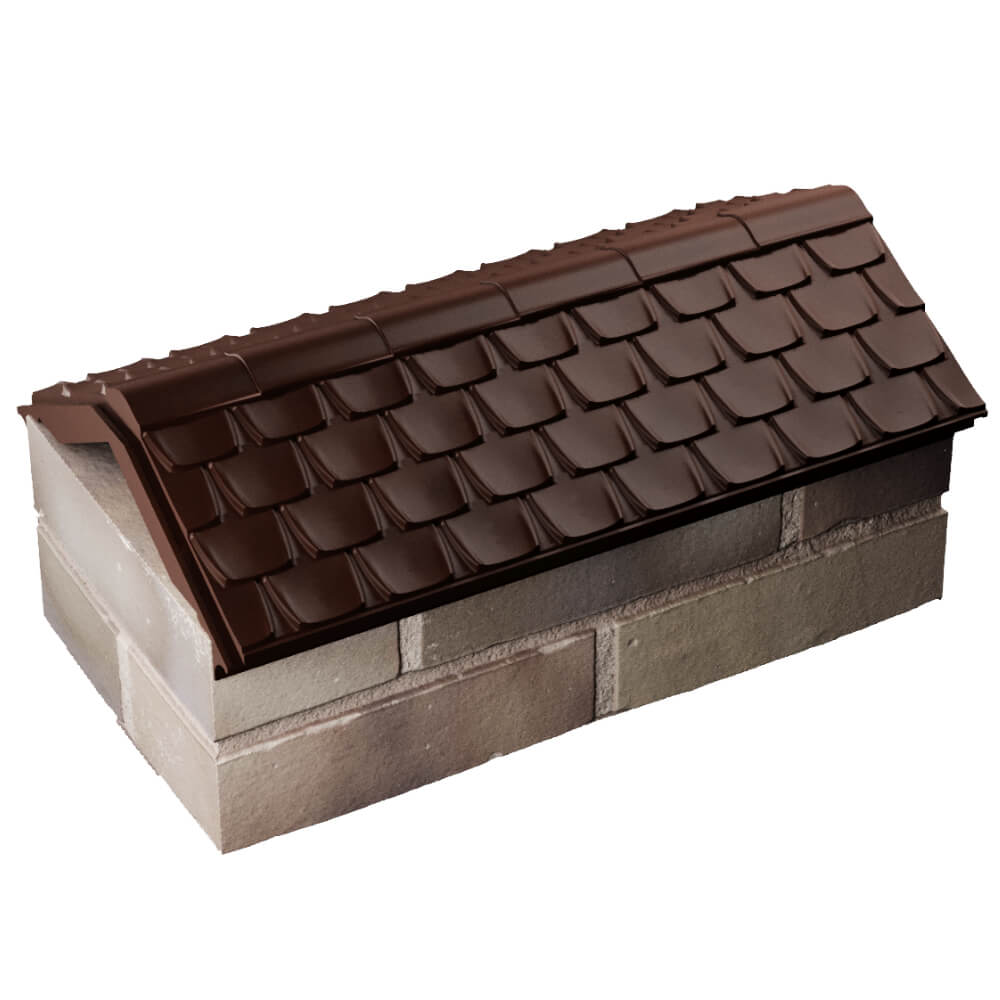 Парапет Zking Эльбрус Коричневый с посадкой на 1 кирпич (255мм) в Новомосковске фото