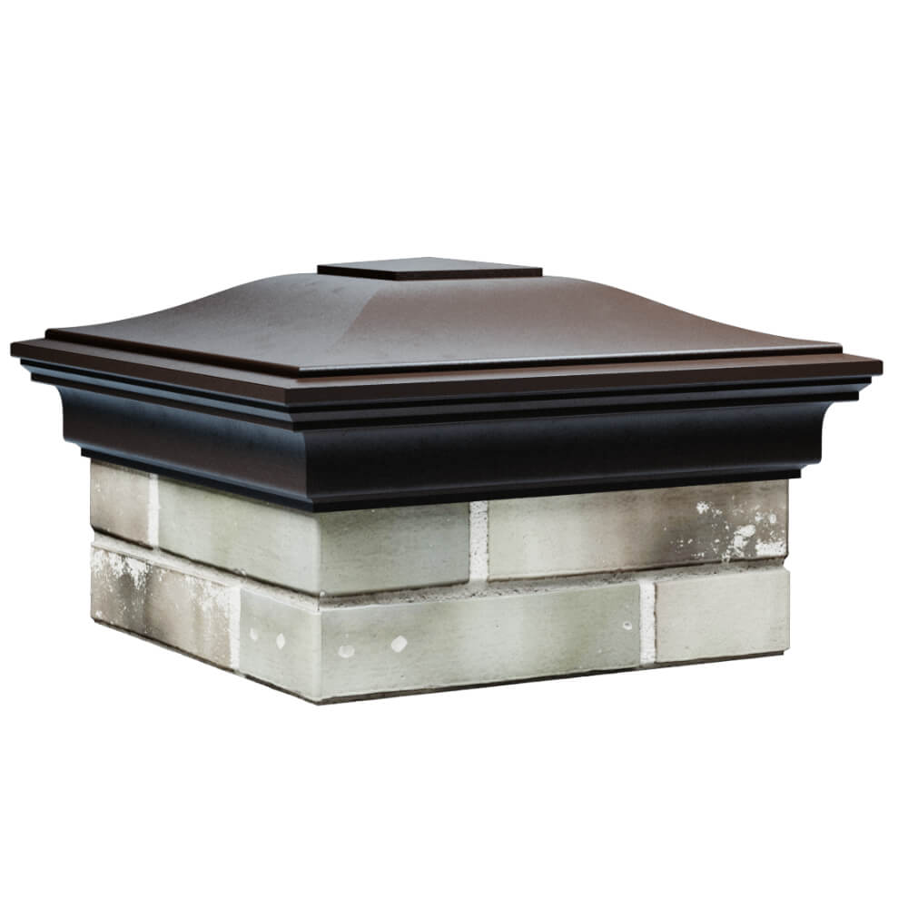 Колпак Zking Монблан Коричневый на столб 1.5х1.5 кирпича (385х385мм) в Новомосковске фото