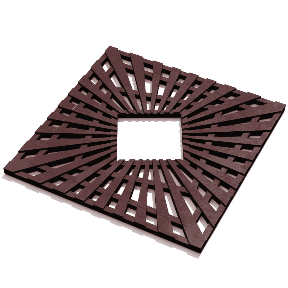 Приствольная решетка для дерева ZKING ATMOSPHERE 1.2х1.2м Коричневая в Новомосковске фото