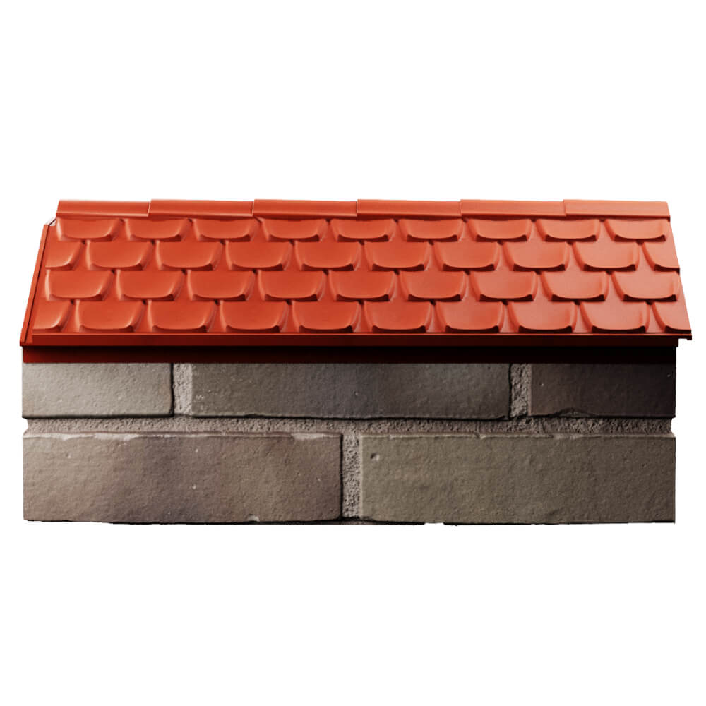 Парапет Zking Эльбрус Красный с посадкой на 1 кирпич (255мм) в Новомосковске фото