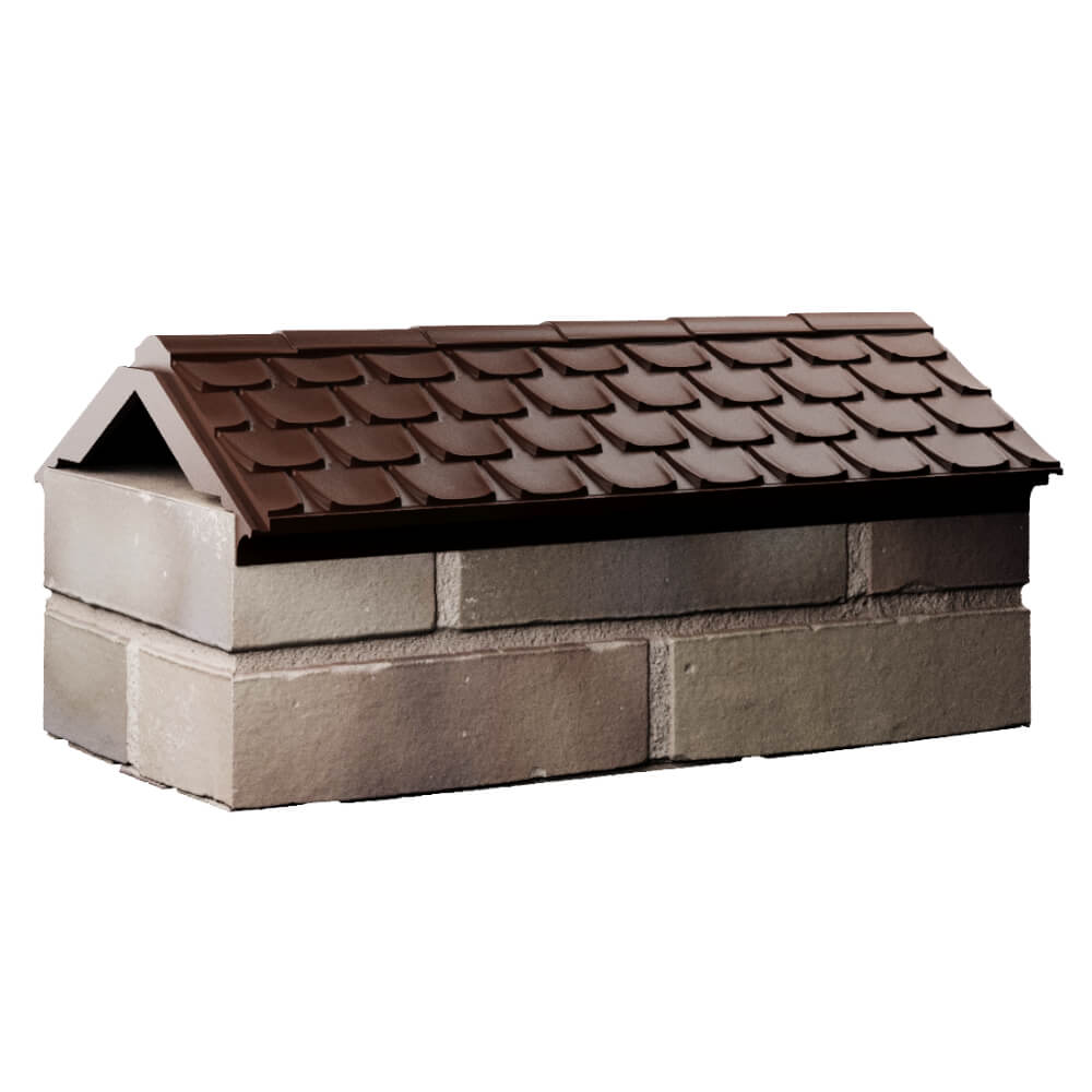 Парапет Zking Эльбрус Коричневый с посадкой на 1 кирпич (255мм) Новомосковск фото