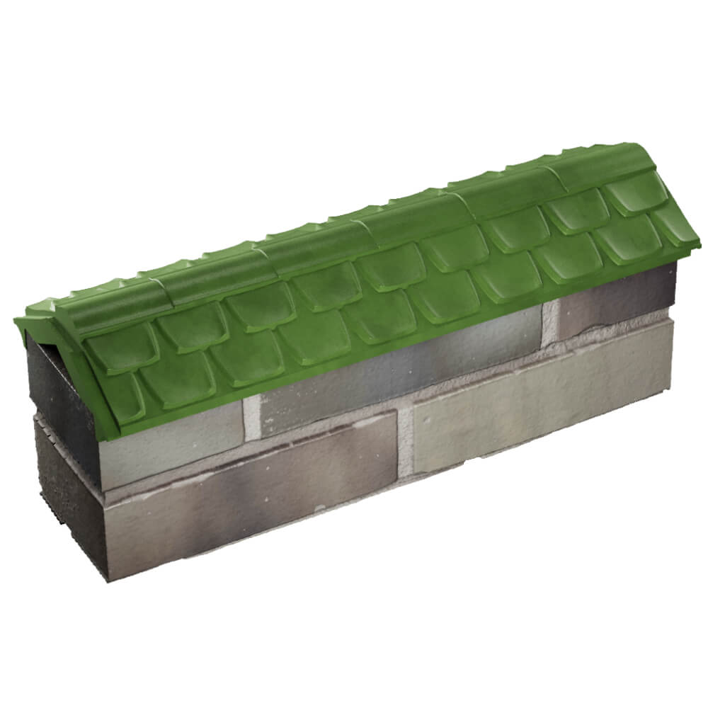 Парапет Zking Эльбрус Зеленый с посадкой на 0.5 кирпича (130мм) в Новомосковске фото